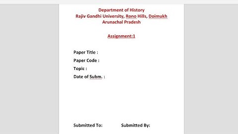 How to Make Cover Page for Your Assignment by Using Ms Word in Your Mobile || Assignment Front Page