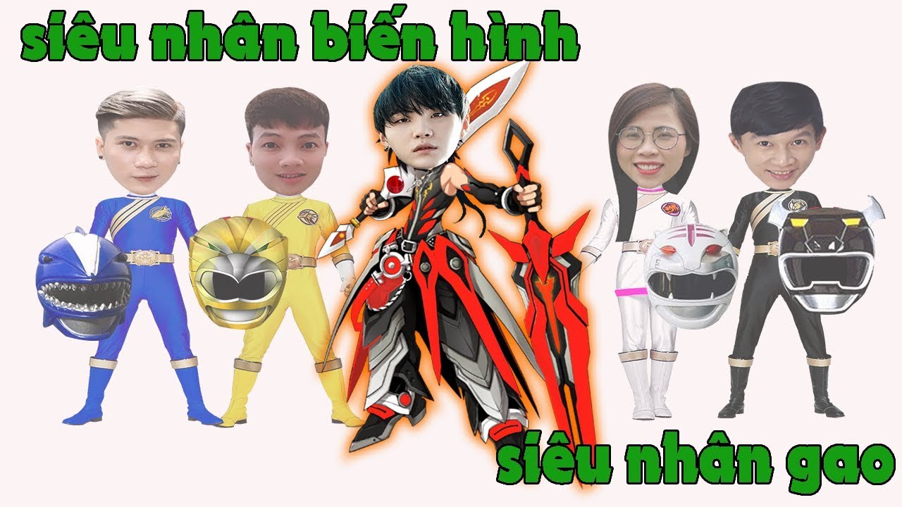 siêu nhân biến hình giải cứu siêu nhân gao - Đoàn Vlog - YouTube
