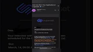 Cognizant Interview Mail Out 😱 Check Now | GenC 2026 #shorts