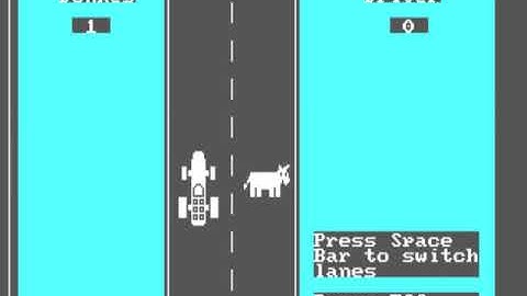 DONKEY.BAS by IBM, 1981. Running on PC-BASIC