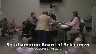 Southampton Select Board Meeting 12/06/2017