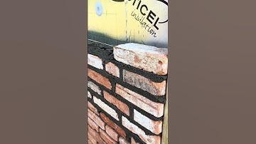 This is an easy way to install red bricks in making building walls #building #walls #construction