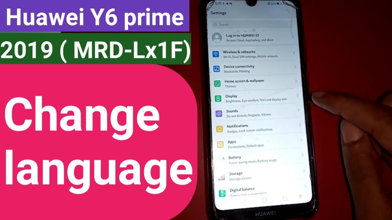 Huawei Y6 Prime MRD - Lx1F // How to change language