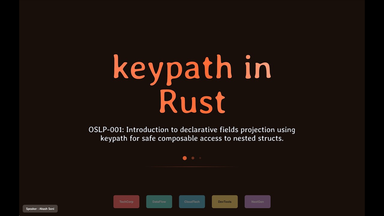 Introduction to Rust Keypath by Akash Soni - YouTube