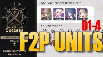 How to Clear Swarm Disaster Difficulty 4 w F2P Units | D3 D4 | Simulated Universe Honkai Star Rail
