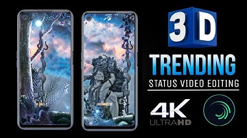 3D Trending Behind Object Status Video Editing || Alight Motion 4K Full Screen Moving Editing ||