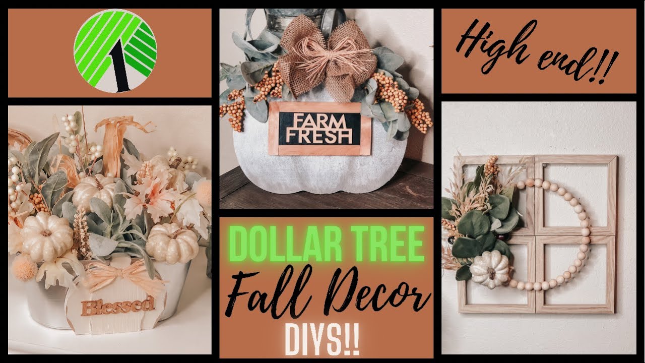 DOLLAR TREE FALL DECOR 2021 HIGH END HOME DECOR DIYS YouTube