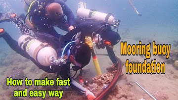 Mooring buoy foundation and installation #mooring #yacht