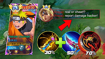 TOP GLOBAL LUKAS WTF DAMAGE BUILD!! 100% DAMAGE HACK!?😱 (Must try) - Mobile Legends