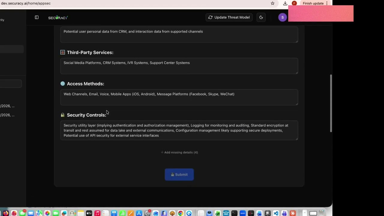 View Saved Threat Model