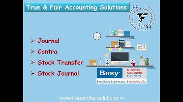 08. Journal, Contra, Stock Journal & Stock Transfer Entry in Busy Accounting Software | 8338 833 633