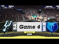 Grizzlies vs Spurs Western Conference Quarterfinals Game 4 | Mock NBA 2K25 Playoffs