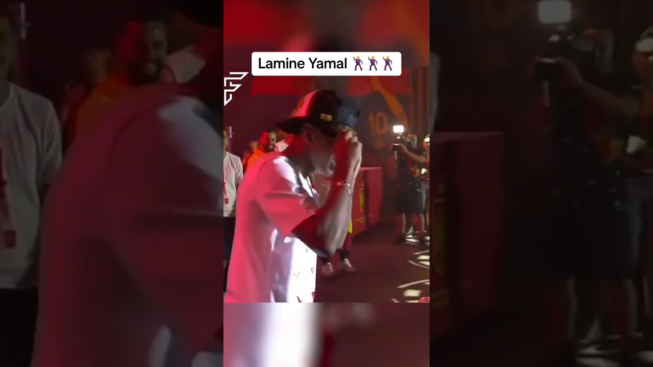 Yamal Dancing at Spain's Euro title Parade🤣
