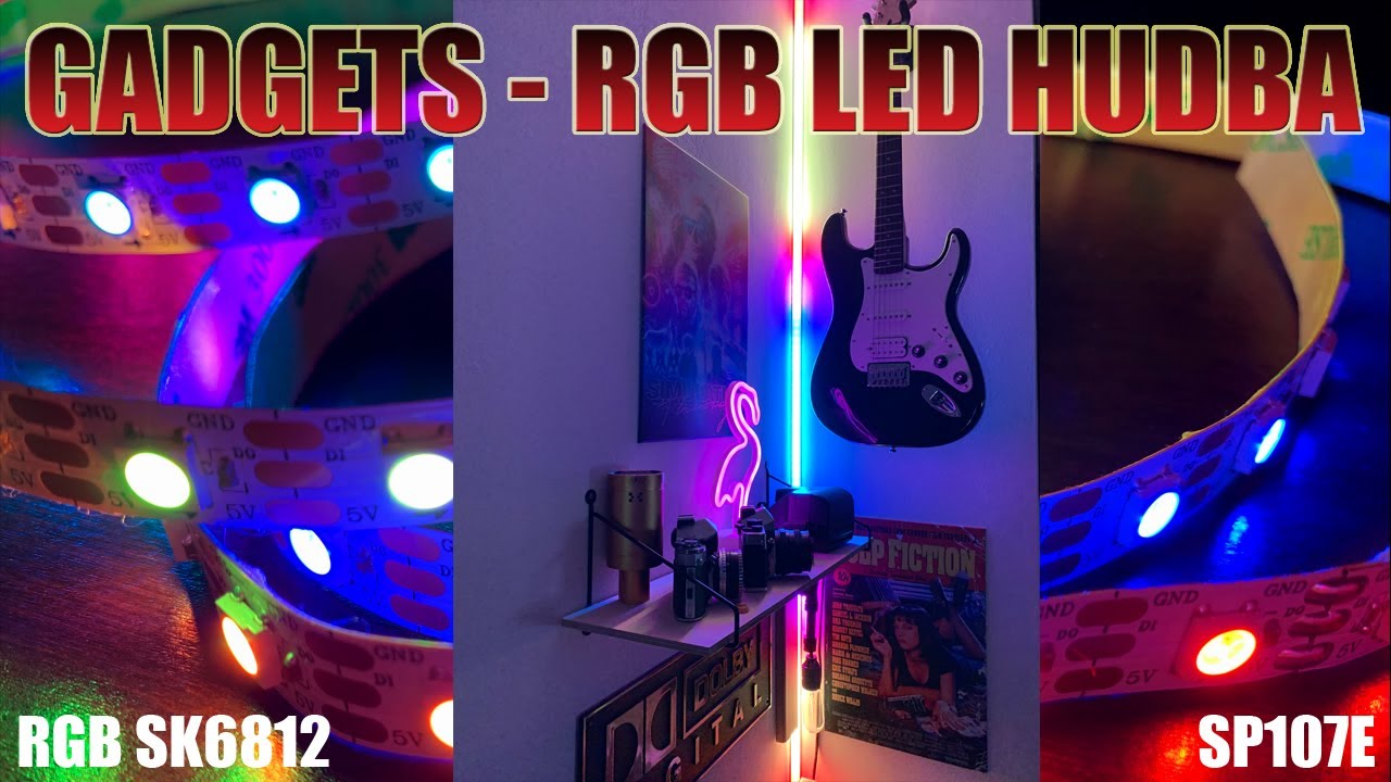 Gadgets - Digitální RGB LED Pásek SK6812 + Hudební Ovladač SP107E (Barevná  Hudba) - YouTube