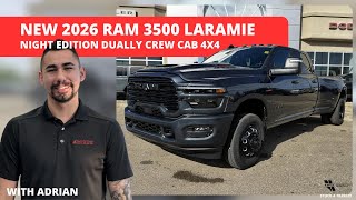 New 2026 Ram 3500 Laramie Night Edition Dually Crew Cab 4x4 | Stock # TR39029 - Redwater Dodge