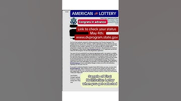 HOW TO Check Your #dv2025 Lottery Results