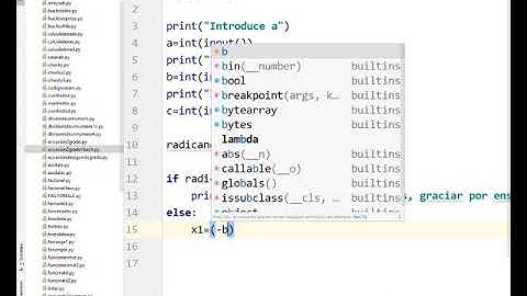 Ecuación de segundo grado Python Pycharm TIC 2 Bachillerato IES Monterroso