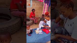 Muthoni delivers donations to a mother of three children in need!