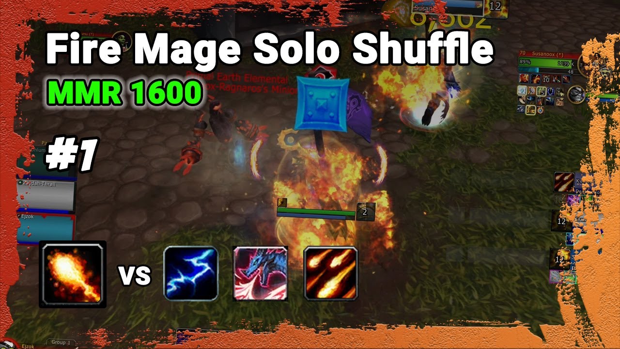 [Solo] Fire Mage No.1 MMR 1600 | Fire Buff Patch | vs. Ele Devas Destro | WoW Solo 10.2.6
