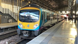 Manchester Victoria (16:01) to Leeds (17:08) via Hebden Bridge - Class 185 Trans Pennine Express ￼