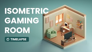 How to Make Isometric Gaming Room | ThreeDee
