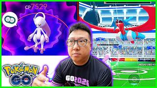 IT WAS EXTREMELY CLOSE! Using CP 7529 Mega Mewtwo to Solo Mega Salamence!