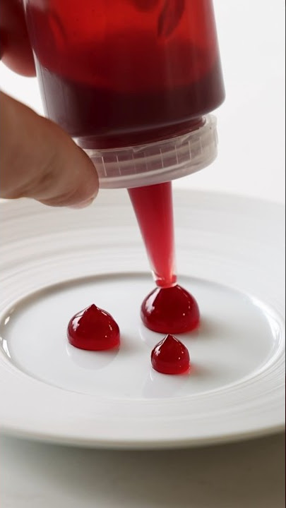My favorite fluid gel trick! Raspberry gel recipe #shorts