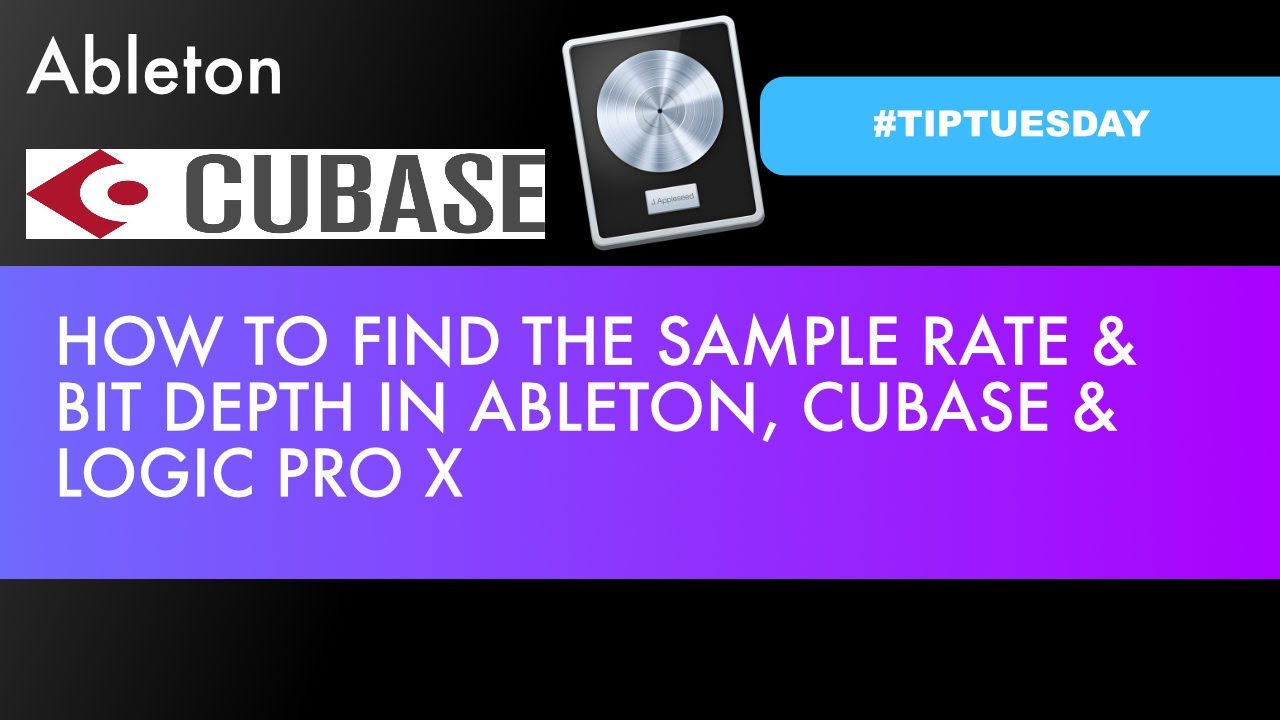 HOW TO FIND THE SAMPLE RATE BIT DEPTH IN Logic Pro X CUBASE HOW TO FIND THE SAMPLE RATE BIT DEPTH IN Logic Pro X CUBASE