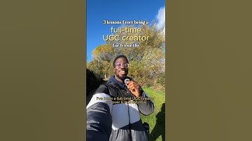 Lessons learnt being a full-time UGC creator 📝