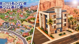 a must have save file in the sims 4 for fun gameplay, cute families & realistic lots ♡
