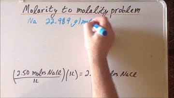 Molarity (M) to molality (m) problem (corrected)