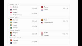 lịch thi đấu Euro 2016 screenshot 4