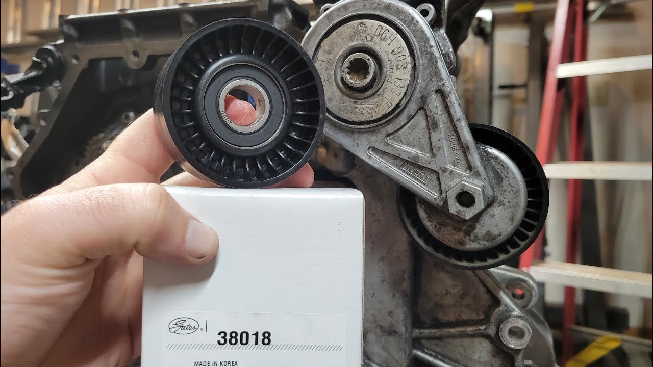 2010 audi 2 0t belt tensioner pulley replacement youtube