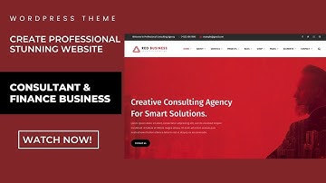 Create Professional Consulting Website | Finance & Consultant Theme | RedBiz WordPress Theme
