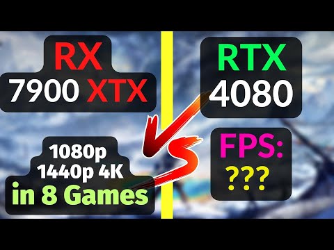RX 7900 XTX vs RTX 4080 TEST in 8 GAMES - 1080p 1440p 4K