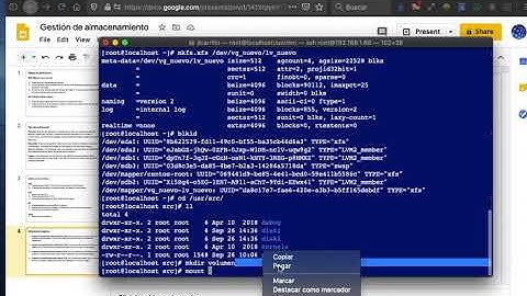 Montaje de volúmenes lógicos - RedHat / Rocky Linux / Alma Linux / Oracle Linux / CentOS