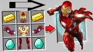 Minecraft IRONMAN(DEMİR ADAM) ZIRHI VE EVİ