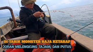 MANCING STRIKE IKAN BESAR,JORAN MELENGKUNG MELINGKARI PERAHU