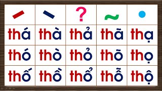 Tập Đánh Vần Tổng Hợp Chuỗi Đánh Vần Với Chữ Ghép Tiếng Việt Lớp 1, Với Chữ Th Và Các Dấu Thanh