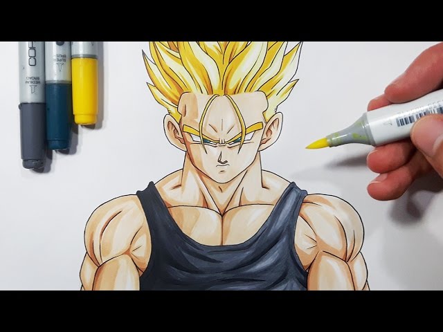 Como Desenhar Trunks do Futuro Super Saiyajin - How to Draw Trunks 