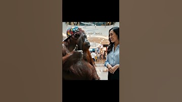 Orang Utan & Cewek Cantik #cewek  #hairstyle  #viralshort #trendingshorts #indonesia #veo3 #veo2