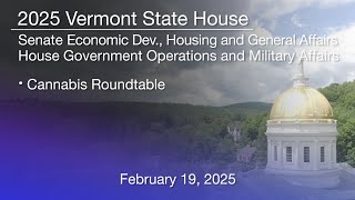 Vermont State House - Cannabis Roundtable 2/19/2025