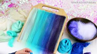 Satisfying Wool Blending | Magical Winter Gradient Rolag on a Blending Board