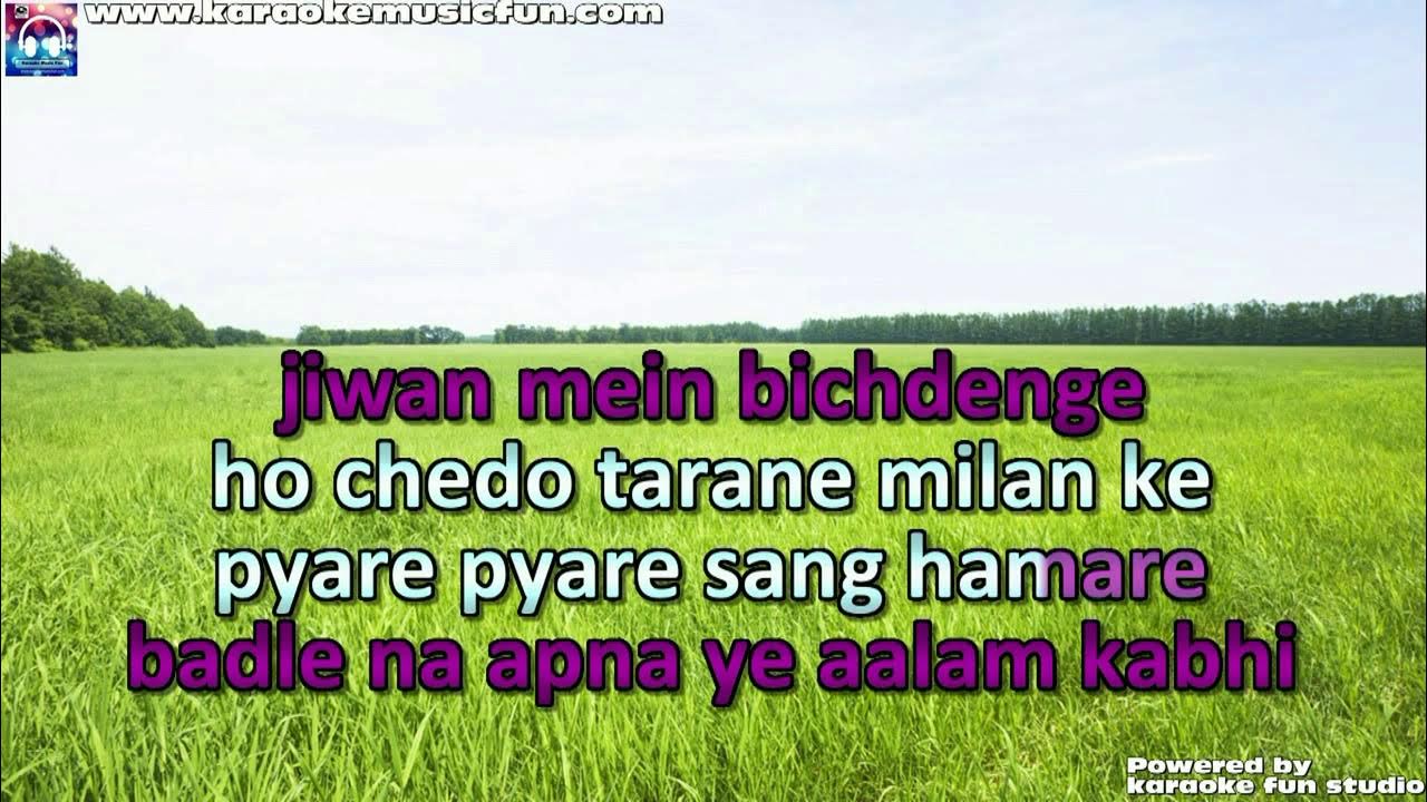 Yaadon Ki Baarat Nikli Hai Aaj Dil Ke Dware Yaadon Ki Barat Nikli Hai Aaj Video Karaoke With Lyrics - YouTube