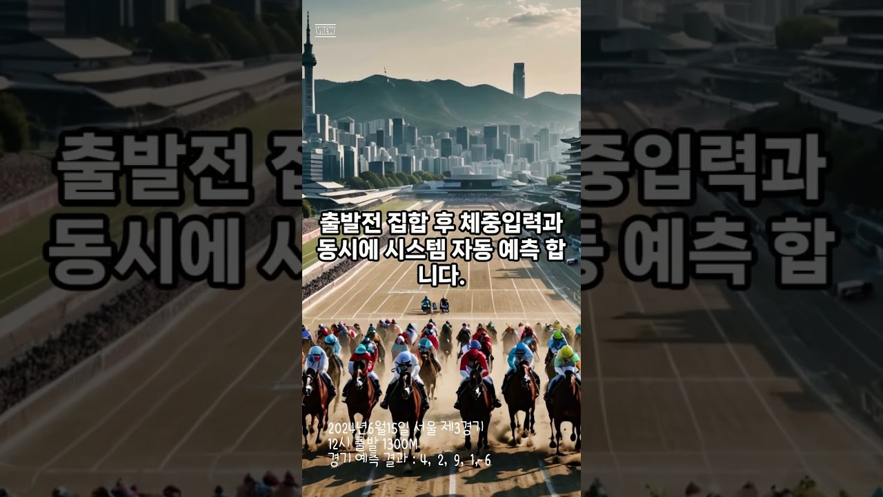 경마 예상 서울 2024년 6월 15일 제3경기 오전 12시 5분 출발