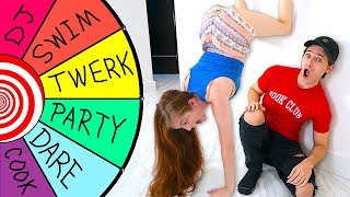 Spinning a Wheel & Doing Whatever it Lands on Challenge w/ Girlfriend!