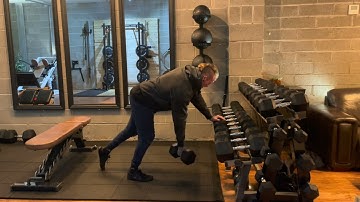 dumbbell single arm row, ipsilateral loaded