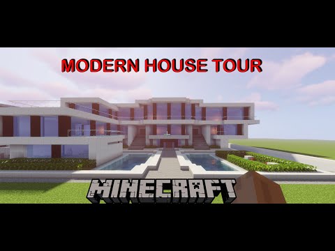 My New Minecraft Large Modern House Tour - YouTube