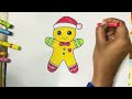 How to Draw a Gingerbread Man Easy step by step ￼|| #drawiteasy #christmasdrawing ￼