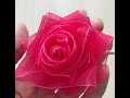 Роза из органзы своими руками за 1 минуту / rose handmade/ organza rose